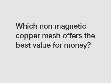 Which non magnetic copper mesh offers the best value for money?