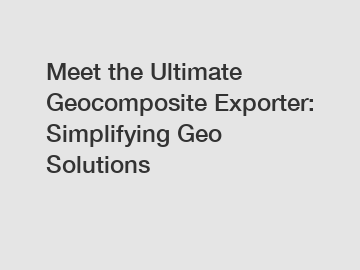 Meet the Ultimate Geocomposite Exporter: Simplifying Geo Solutions