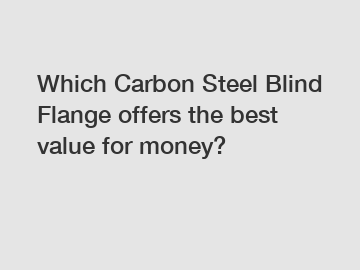 Which Carbon Steel Blind Flange offers the best value for money?